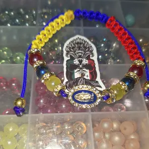 La Virgen De Guadalupe Colombia Flag Adjustable Bracelet