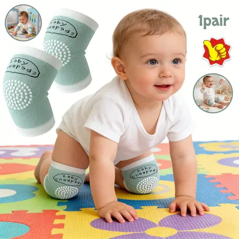 1 Pair of Children's Knee Pads for Crawling, Infant Boys' and Girls' Elbow Pads for Leg Protection While Learning to Walk