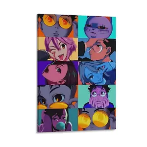 Dandadan Anime Poster, Japanese Pop Culture Polyester Canvas Print, Trendy Wall Art for Bedroom, Living Room, Office, Classroom, Home & Dorm Decor