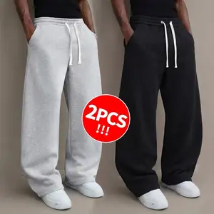 2Pack Men’s spring/summer knit long pants, 2-pack; soft fabric, comfortable and casual; available in 2-pack and single-piece options.
