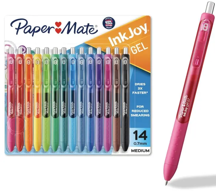 Paper Mate InkJoy Gel Pens, Assorted, Medium Point (0.7mm), 14 Count - Smooth Writing, Back to School, Teacher Supplies, Journaling, Note-Taking, Doodling
