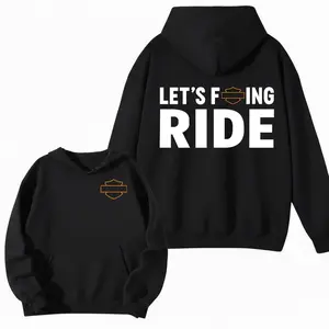 Lets F Ride Biker Hoodie, Bold Motorcycle Graphic Hoodie, Streetwear Rider Style Top, Edgy Biker Outfit, Unisex Cool Apparel, Gift For Men Women