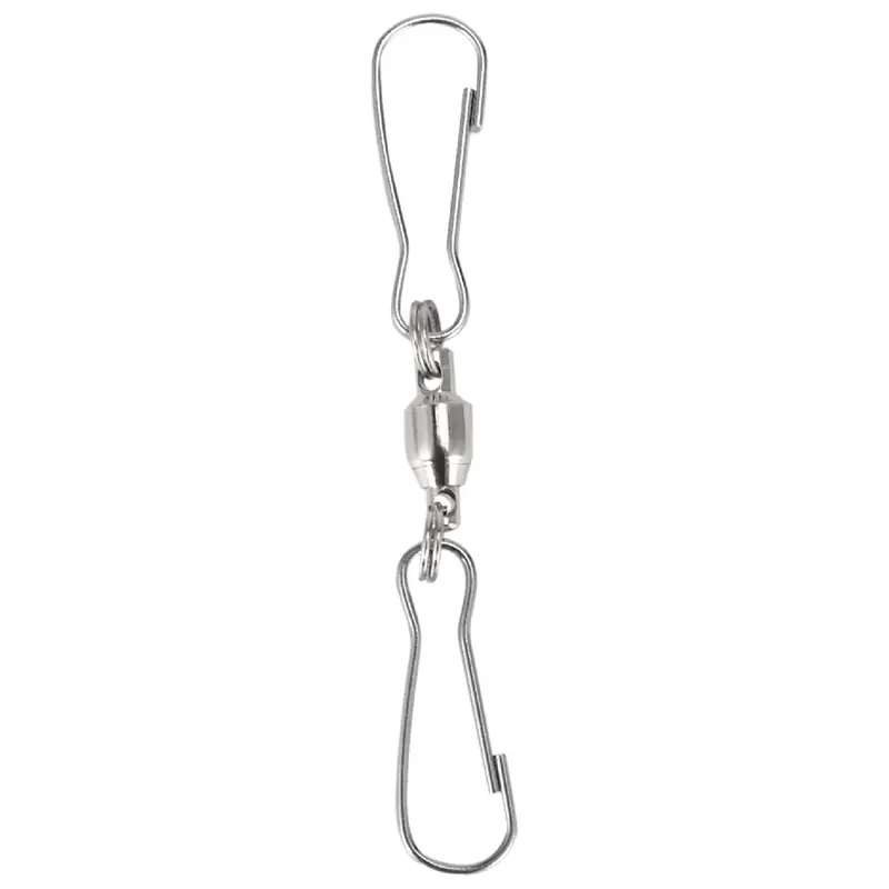 8-Pack 7cm Stainless Steel Adjustable Dual-Clip 360° Rotatable Swivel Hanging Hooks - Household Appliance Parts & Accessories for Wind Spinners, Solar Lamps