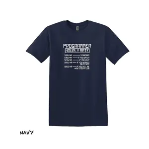 Programmer Gifts, Hourly Rate T-shirt, Funny Coder Shirts, Programmers Shirt, Software Engineer Shirt,Nerd Shirt, Computer Geek Gifts