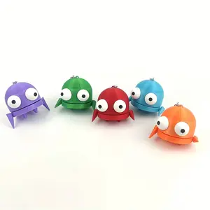 3D Printed Big Eye Cute Robot Model Desk Decor Keychain with Detachable Arms Assembly DIY Creative Gift for 3D Printing Fans