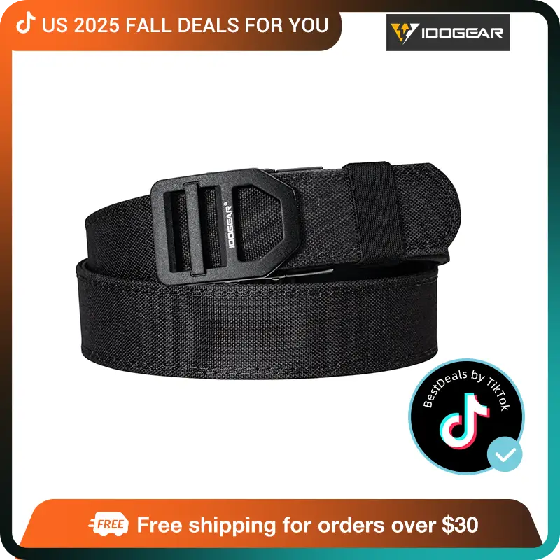 [FallDealsForYou] IDOGEAR 1.5" Inch Tactica Belt EDC Nylon Ratchet Belt for Mens CCW Belts 3434
