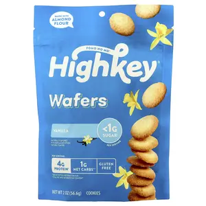 HighKey Wafers, Vanilla, 2 oz (56.6 g) HighKey Wafers, Vanilla, 2 oz (56.6 g)
