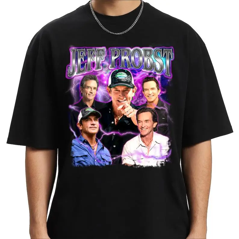 Jeff Probst Shirt Gift Vintage 90s Retro Bootleg T-shirt Homage Graphic Tee Sweatshirt Unisex Menswear Soft Cotton Top