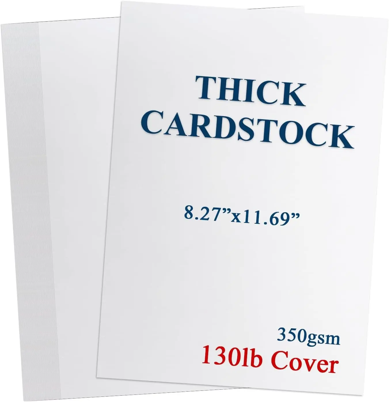 Heavyweight 130 lb White Cardstock Thick Paper - 50 Sheets - A4-350gsm - Heavy Cover Cardstock for Business Card, Card Making, Invitations, Arts and Crafts