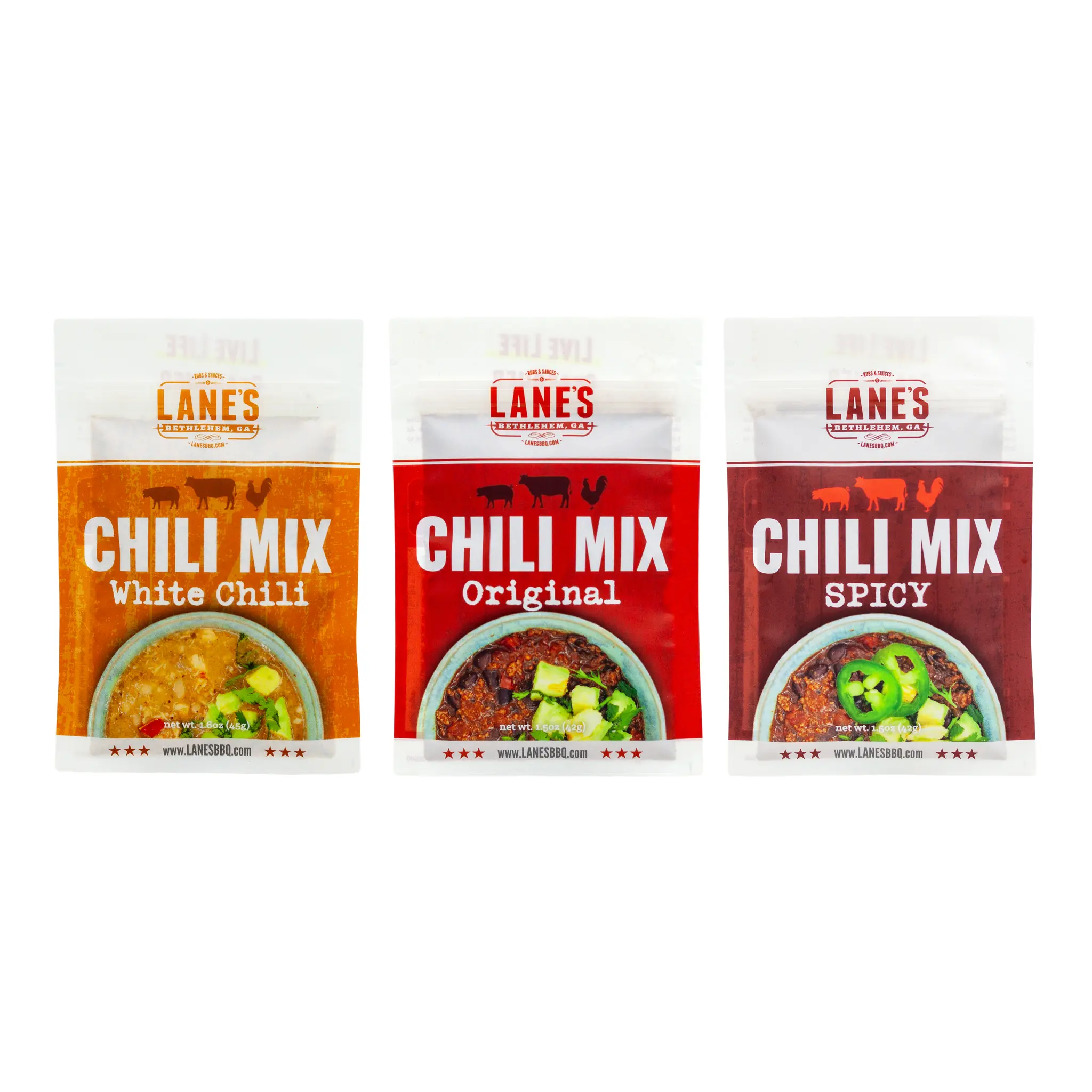 Lane's Chili Mix Packets Bundle (3-Pack)