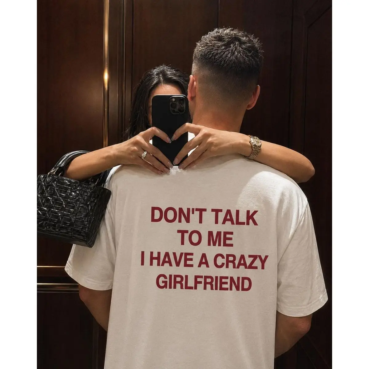 Don’T Talk To Me I Have A Crazyy Girlfriend T-Shirt Sweatshirt Hoodie, Funny Relationship Couple Gift Tee, Unisex Sweater Pullover Tee Casual Classic Tops