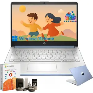 HP 14'' HD Student Business Laptop Computer | AI-Powered Intel N150 | Ultra Light | Windows 11 Home | Webcam | Up to 16GB RAM 256GB SSD | Accessory Bundle