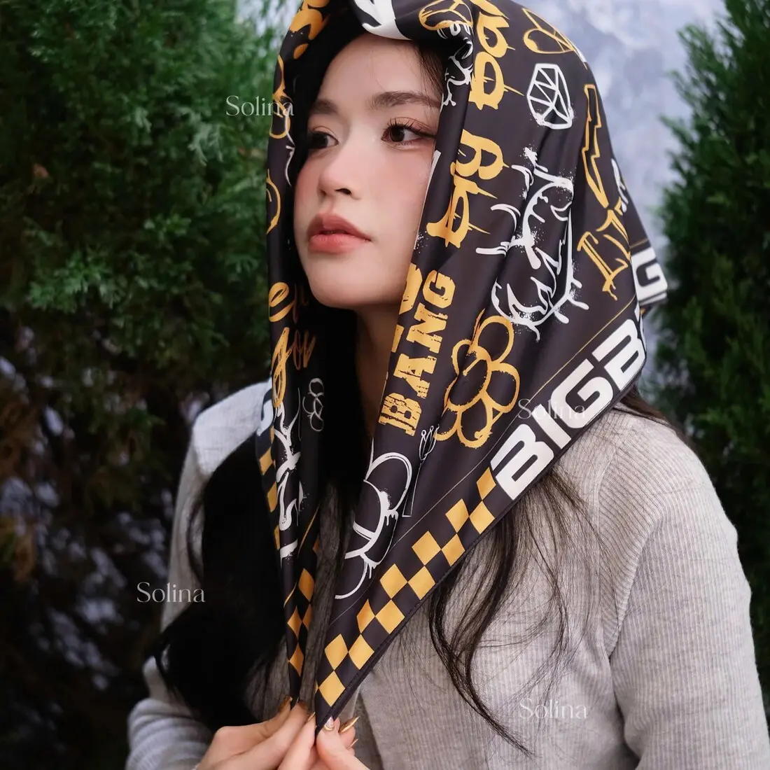 BIGBANG Bandana Kpop VIP Satin Head Scarf, Concert Outfit Gift