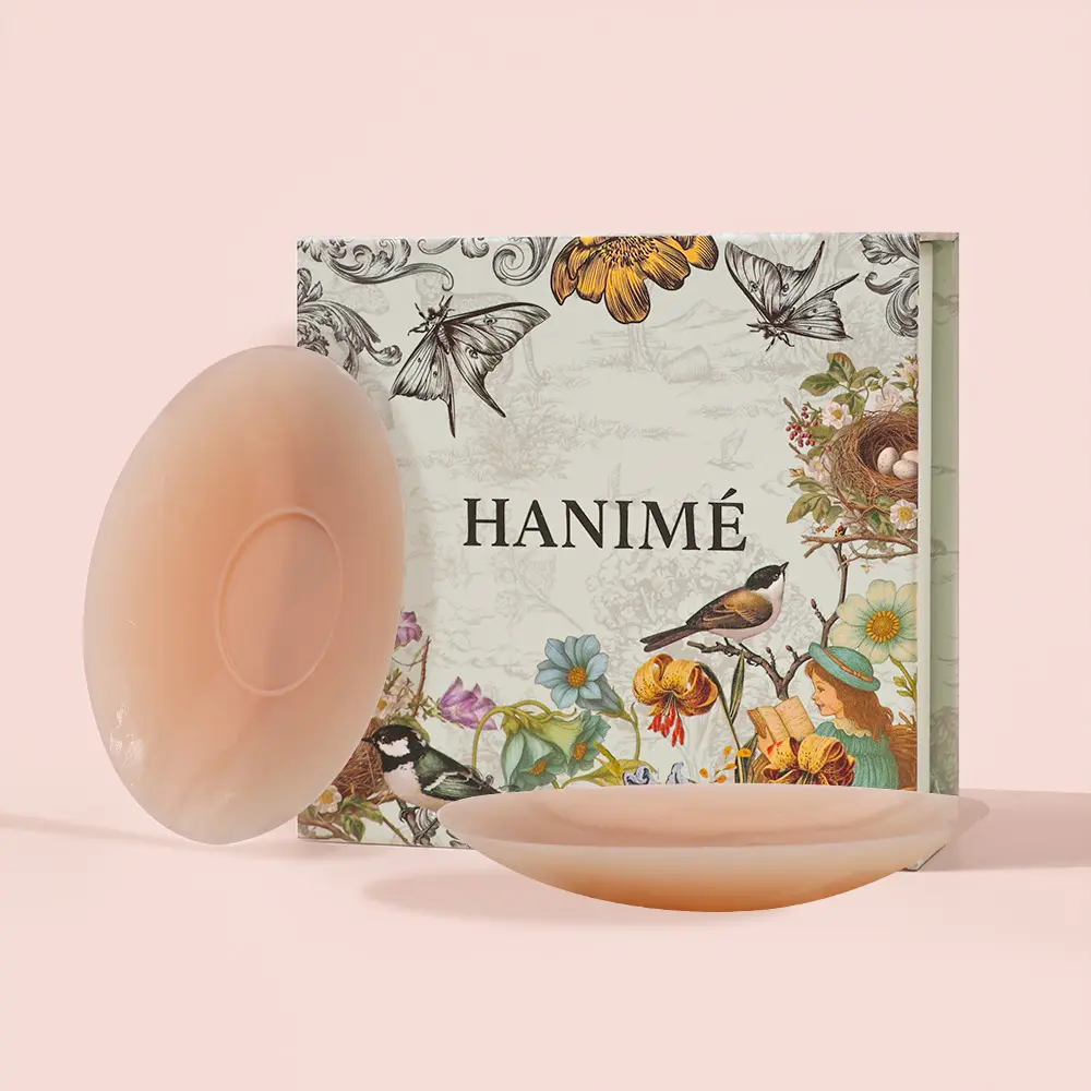Hanimè Medical-Grade Seamless Nipple Covers - Hypoallergenic Adhesive, Ultra-Thin, Reusable, Water & Sweat Resistant for Everyday Wear & Outfit Protection