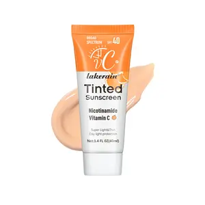 Waterproof - Sweatproof，Tinted Sunscreen for Face with SPF 40 - UV Protection - Moisturizer & Lightweight Facial Sunscreen with Vitamin C and Vitamin E, for All Skin Type (40ml), Bronze，Mother's Day gift