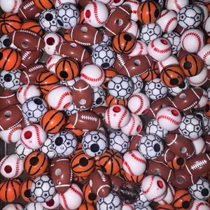 Game Day Sports Bead Mix - Assorted Sports Themed Beads for Crafting and  Jewelry Making