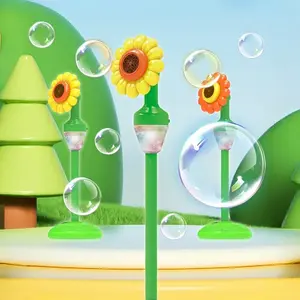 Sunflower Bubble Machine with Rechargeable Battery, Automatic Bubble Blower for Outdoor Parties, Large Capacity for Kids & Weddings, Gift for Boys & Girls, Party Bubble Machine
