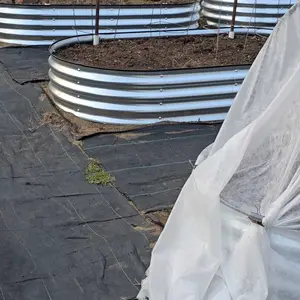 Raised Garden Bed, Outdoor Planter Box with Open Bottom Design, Metal Large Garden Bed for Vegetables, Herbs & Flowers, Rustproof for Backyard & Patio, Silver