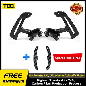 TDD Aluminum Alloy Magnetic Paddle Shifters for Porsche 992 GT3, Car Modification ,Steering Wheel Accessories, Carbon Fiber Shift Extensions for Enhanced Driving Feel