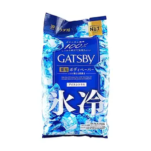 GATSBY Ice Cooling Body Wipes - Citrus Splash, 30 Count, Refreshing Antiperspirant Wipes for Men & Women