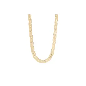 SUGAR + STEEL Interwoven Herringbone Chain Necklace *