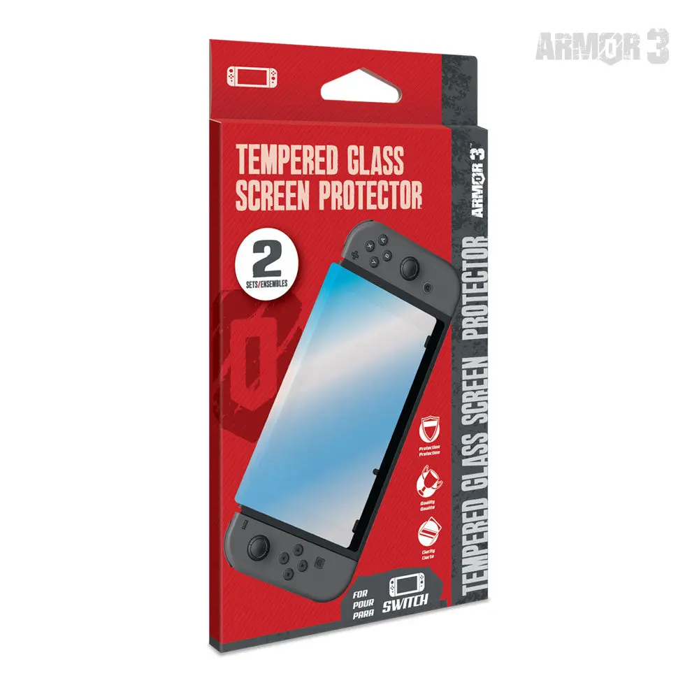 Armor3 Tempered Glass Screen Protector for Nintendo Switch (2 Pk)