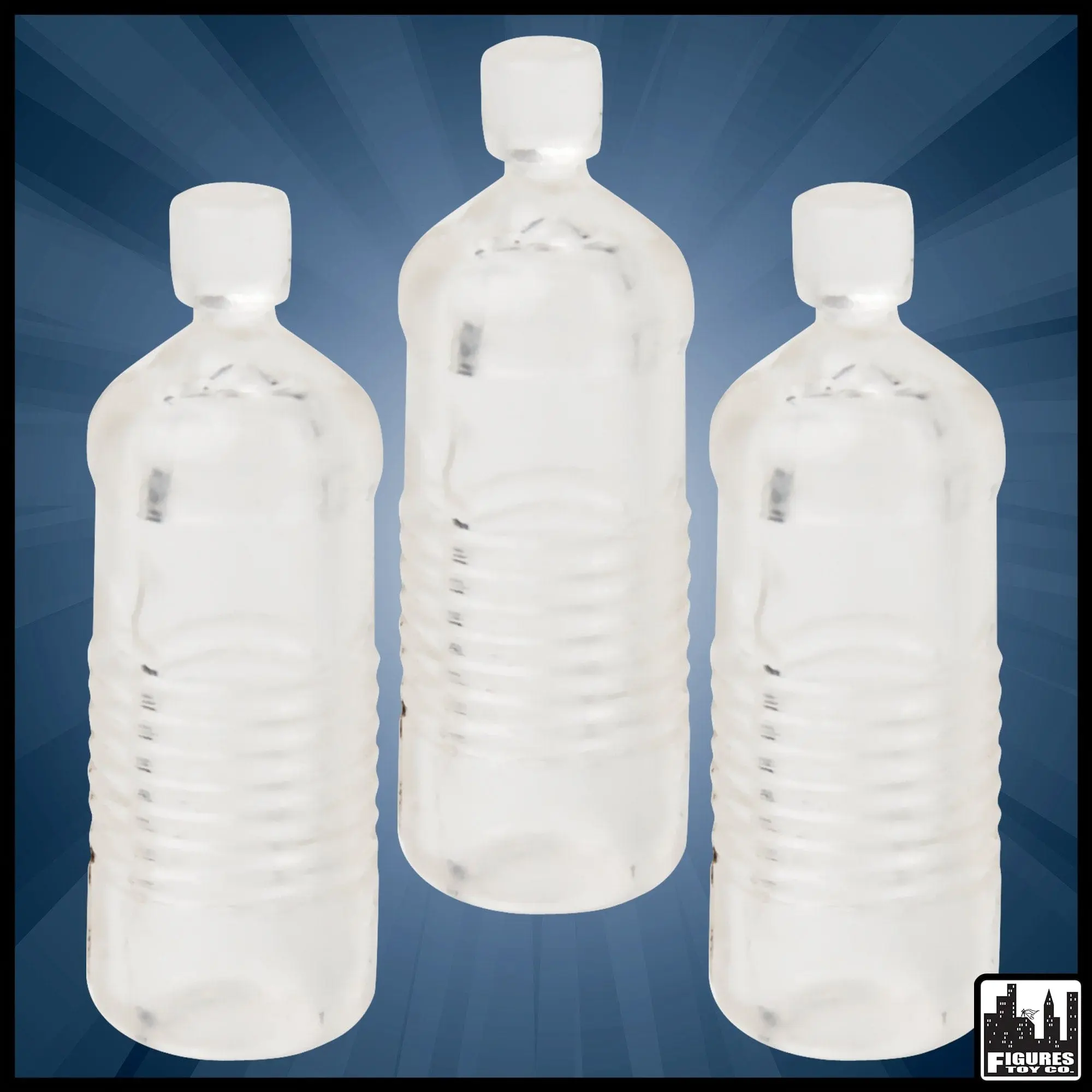 Set of 3 Water Bottles for WWE & AEW Wrestling Action Figures