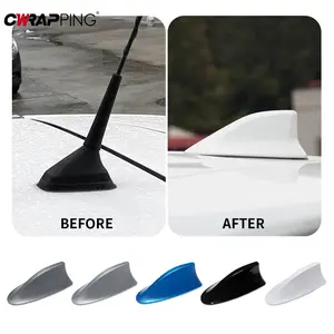 Car Shark Fin Antenna Cover Base Replacement Car Radio FM Signal Aerials Roof Exterior Accessories Decoration for Car Decorative