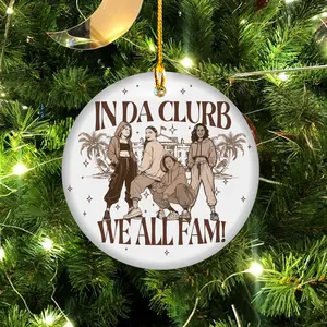 In Da Clurb We All Fam Kamala Ornament, Kamala Beyonc, Christmas Election, Christmas Decor, Girl Power Gift for Democrat, Women Empowerment