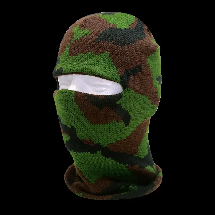 212 MAIN Rapid Dominance 8033-WDL Woodland Camo Pet Ski Balaclava, Acrylic Knit Tactical Hat with 1 Visibility Hole, Onesize Fits Most Dogs & Cats, Balaclava Tactical Camo