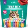 Beloved Pets Creamy Lickable Cat Treats & Wet Squeeze Tubes – Chicken & Tuna Mix, Liquid Cat Snacks, Dual Support Urinary & Skin Care, Multivitamin Treats for Cats & Small Dogs (20 Sticks, Tuna Mix)