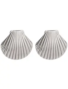 St. Barths La Robe Silver Clam Shell Earring-SALE