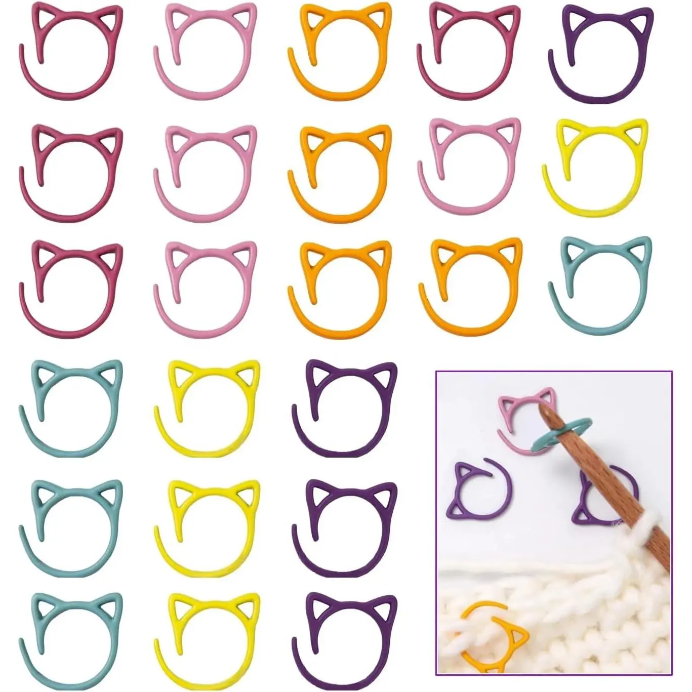 Stitch Markers for Crocheting,Crochet Stitch Markers  Metal Stitch Markers Multicolor Knitting Stitch Markers Crochet Markers Ring
