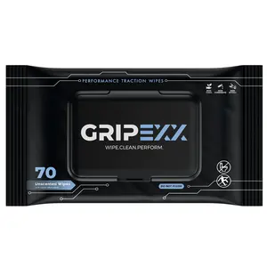 GRIPEXX - 70 Shoe Wipes, Removes Dirt, Grime & Provides Traction, 2 in 1 Multipurpose Sneaker Wipes for Basketball Shoe Grip & Sneakerheads. Shoe Cleaner Wipes and Basketball Grip Spray Alternative
