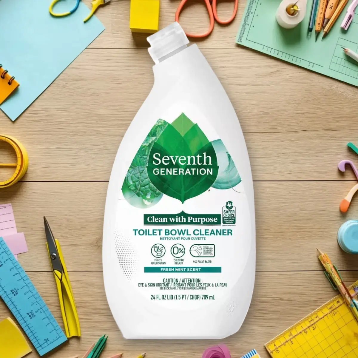 Seventh Generation Mint Toilet Bowl Cleaner 24fl oz - Mint Scent Toilet Bowl Cleaner, 24fl oz, for Toilet Bowls, Plant-Based Formula