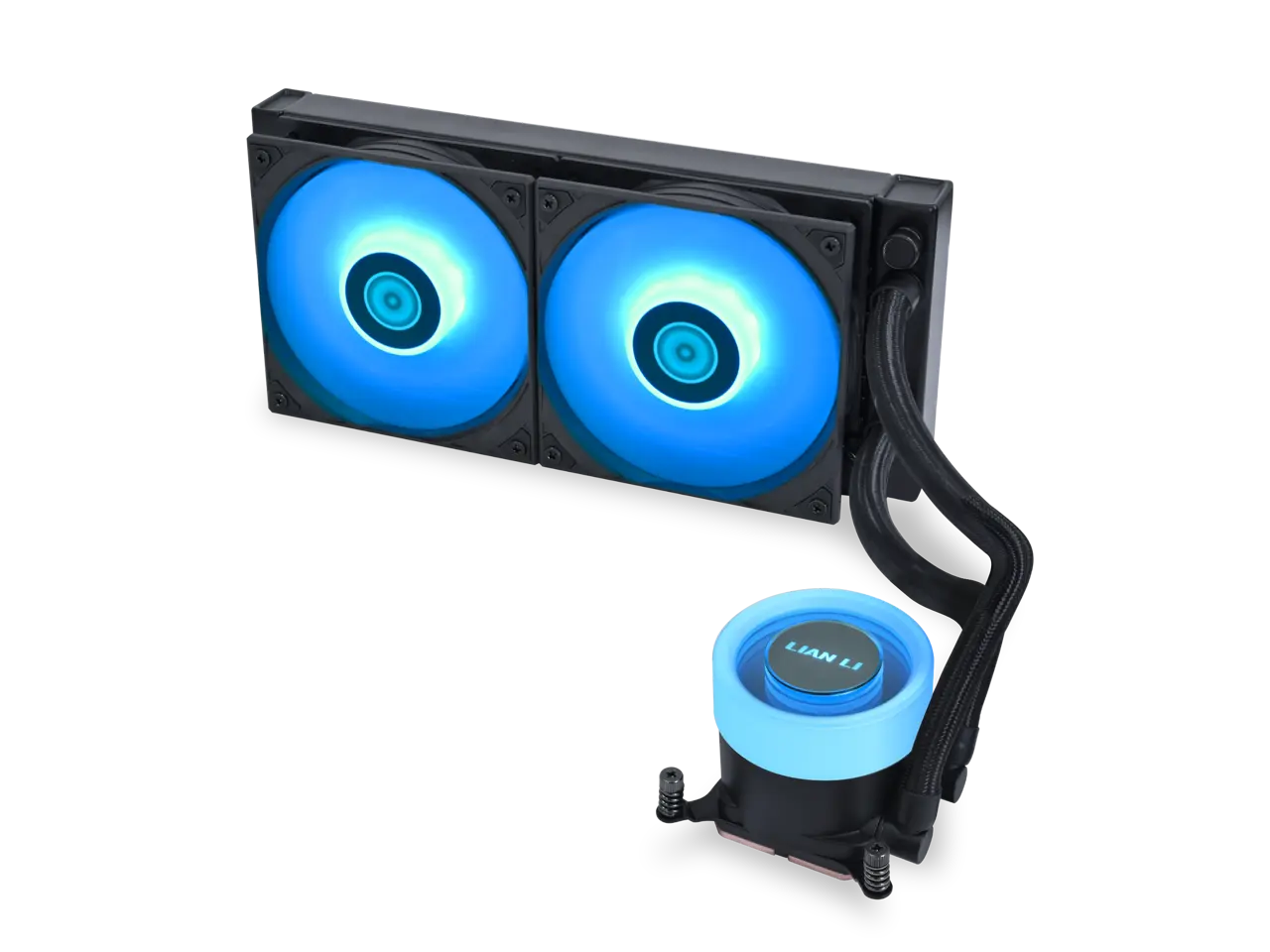 Lian Li GA II LITE 240mm AIO Liquid CPU Cooler | 2 x 120mm Performance FDB Fans, Daisy-Chain, Low Noise, All-in-One Water Cooling for Intel LGA1851/1700,AMD AM5/AM4 (GA2L24PB)