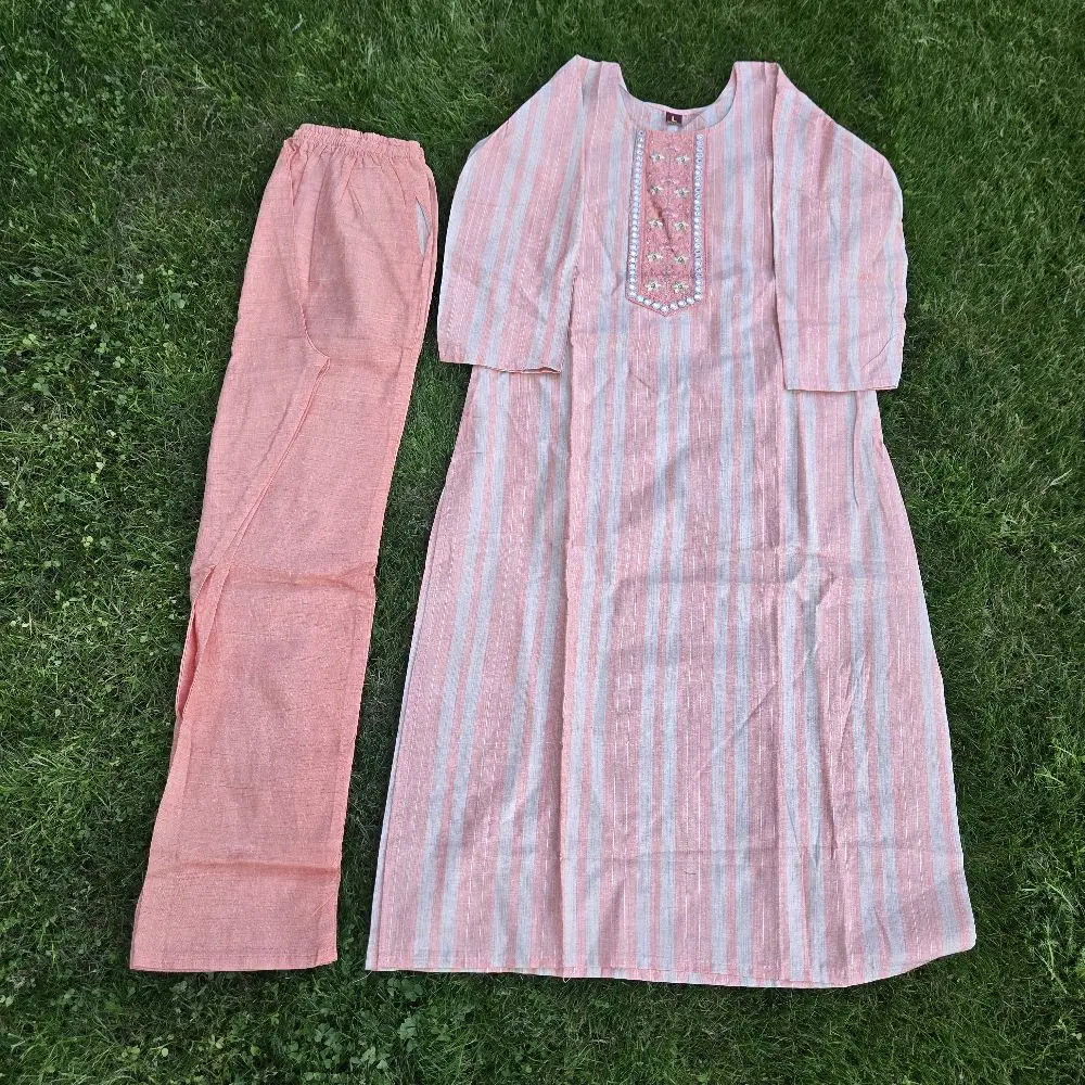 Traditional Two-Piece Khadi Cord Sets for Women - Womenswear Clothes  with Embroidered Details