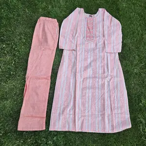 Traditional Two-Piece Khadi Cord Sets for Women - Womenswear Clothes  with Embroidered Details