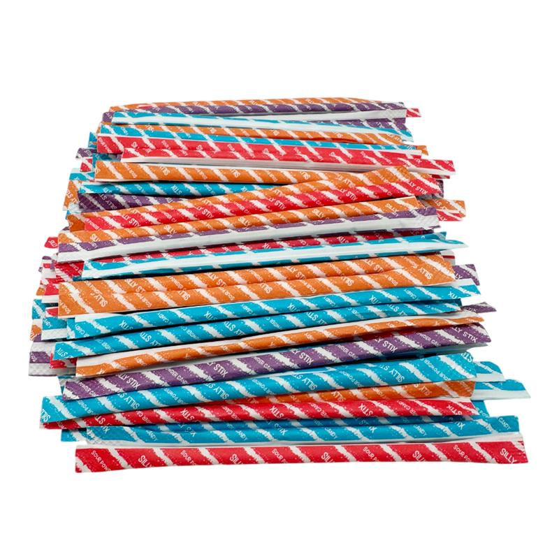 Silly Stix Sour Filled Candy Straws – Cherry, Orange, Tropical Punch, Grape & Assorted (8 oz, 1 lb, 2.5 lb)