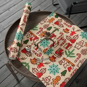Christmas Festive Wrapping Paper for Holidays.