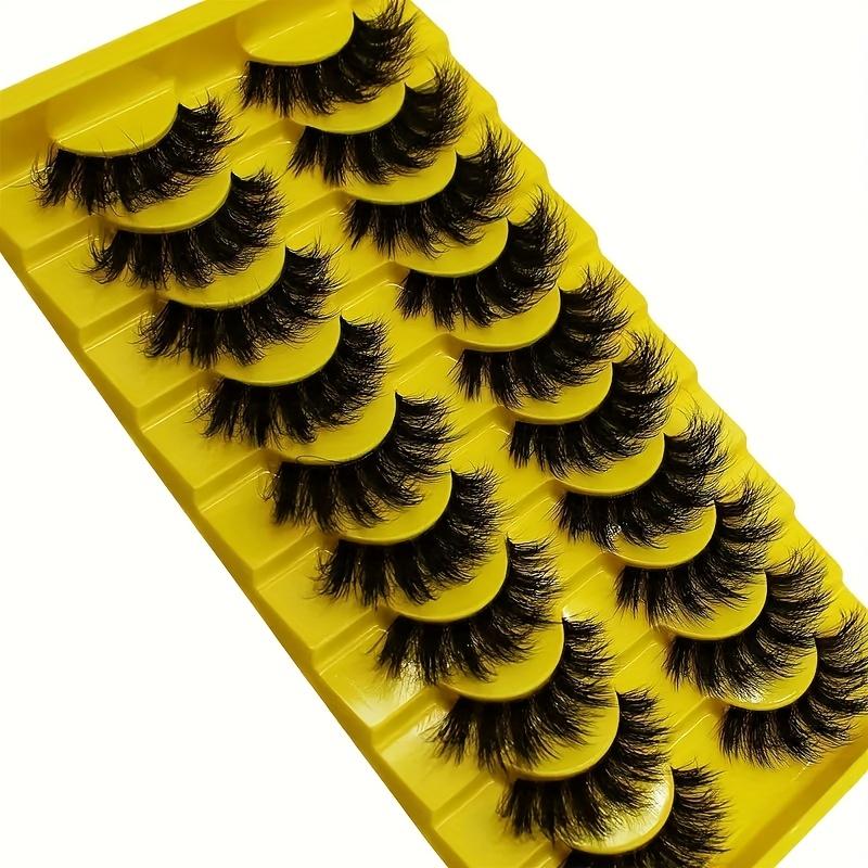 20 Pairs Russian Style 3D Volume Lashes 8-15mm - Fluffy Curled Dramatic False Eyelashes, Odorless Lightweight & Reusable For Daily/Party/Cosplay, Easy Application