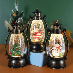 Christmas Gift Light Rotating Snowfall Lamp, Window Display Decoration, Portable Handheld Lantern, Christmas Decorative Ornament