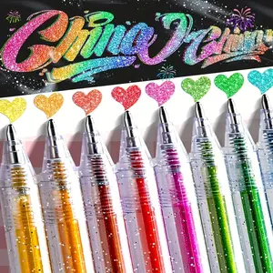 36-Color Glow-in-the-Dark Highlighter Pens - Glitter Gel Pens with Glowing Effect, Glow-in-the-Dark Highlighter Markers for Journaling, School, Party Decorations, Glow In The Dark Pens, Journaling Supplies, Vibrant Colors, Smooth Writing