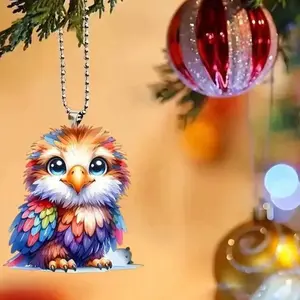 Elegant Acrylic Car Keychain Mirror Holder, Christmas Tree Ornament, Stylish Accessory for Vehicles, Perfect Gift Idea