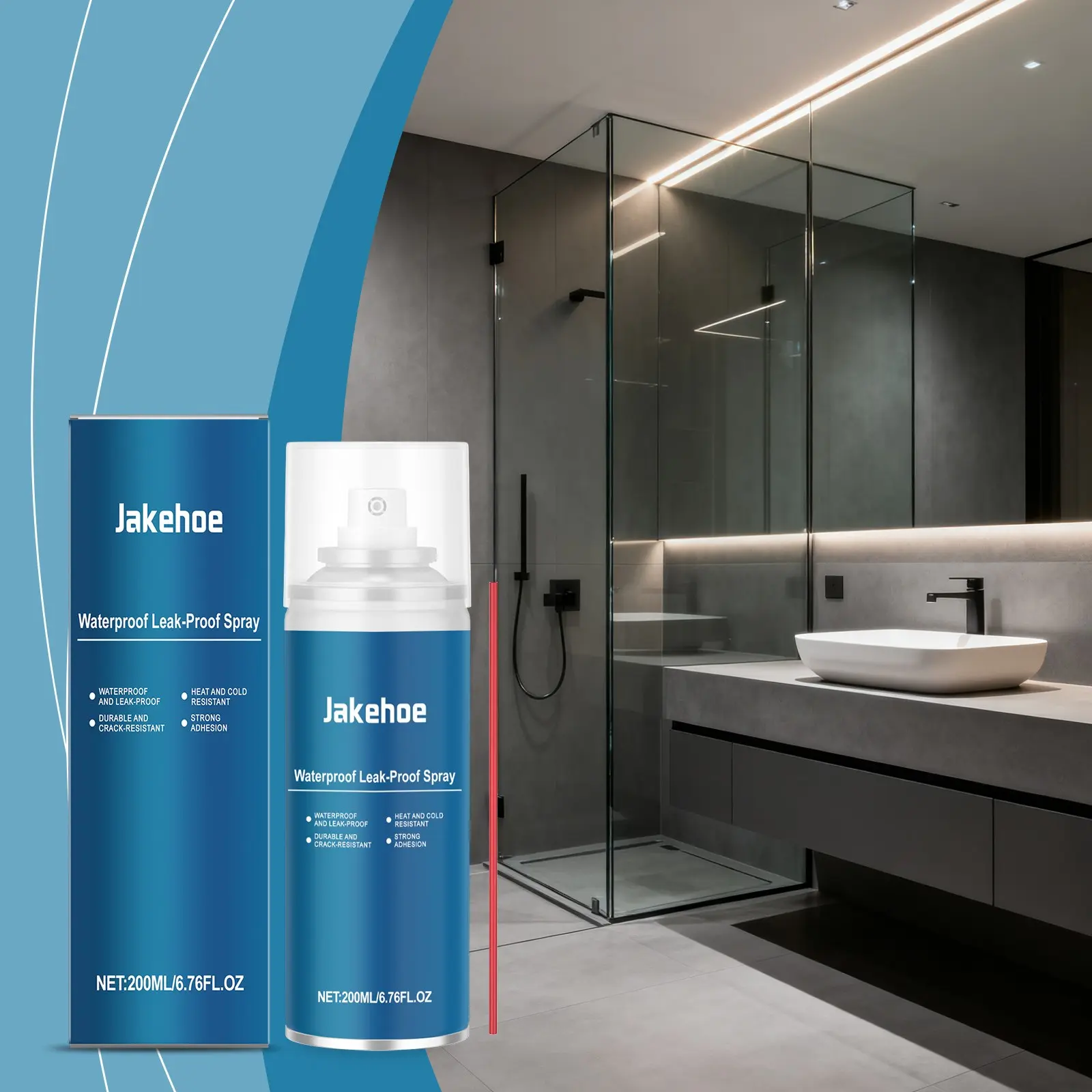 Transparent Waterproof Leak Sealant Spray, Roof Wall Kitchen Toilet Gap Repair, Durable Water-Proofing Solution for Home Maintenance, Invisible Waterproof Sealant