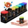 Extra Large Weekly Pill Organizer 1 Time a Day, BPA-Free Pill Dispenser, 7 Day Pill Box with Silicone Lids & Coded Compartments, Spill Proof Travel Case for Vitamins, Seniors & Daily Medication