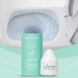 Scented Solid In-Tank Toilet Cleaner Tablets, Household Automatic Flush Release Cleaning Product with Blue Water Foam, Lemon Fragrance Burst and Odor Elimination