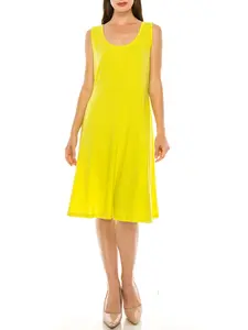 Urban Diction Women's Casual Sleeveless Swing Dress, Comfortable Fit, Soft and Stretchy