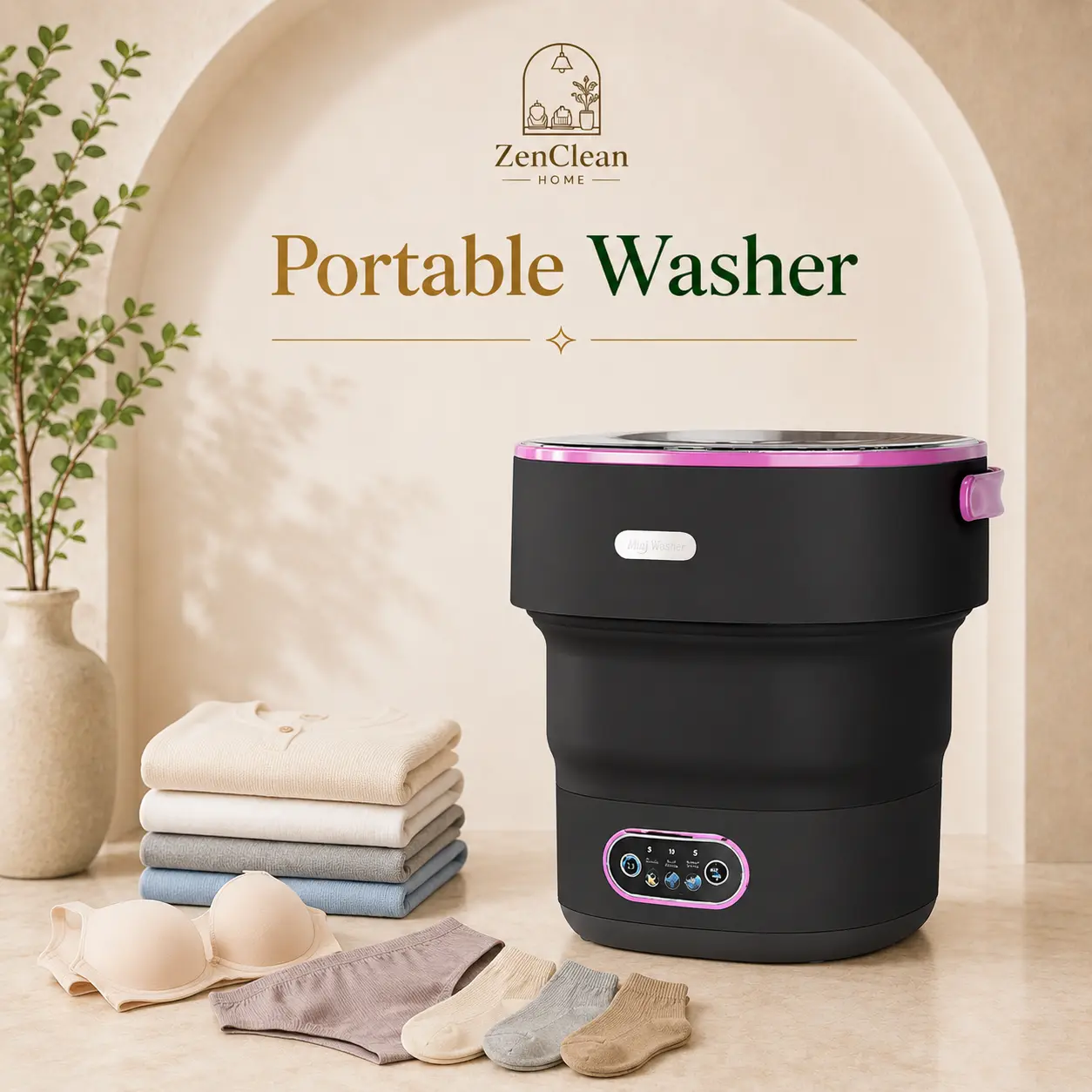 2026 Upgrade Portable Washing Machine 16L — Foldable Portable Laundry Machine and Spinner for Baby Clothes, Underwear, Socks; Ideal for Travel, Dorms, Camping Large Household Appliances (Washing Machines & Dryers Category),lavadora