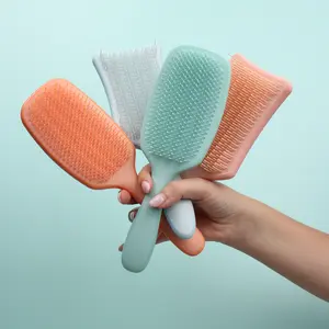 Nature Spell No Knots Detangling Hair Brush | Detangles All Hair Types | For Wet & Dry Hair | Eliminates Knots & Reduces Breakage |